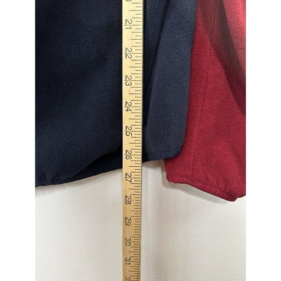 Tommy Hilfiger Men's Full Zip Blue Red Vintage Fleece Hoodie Size XL - Picture 4 of 7
